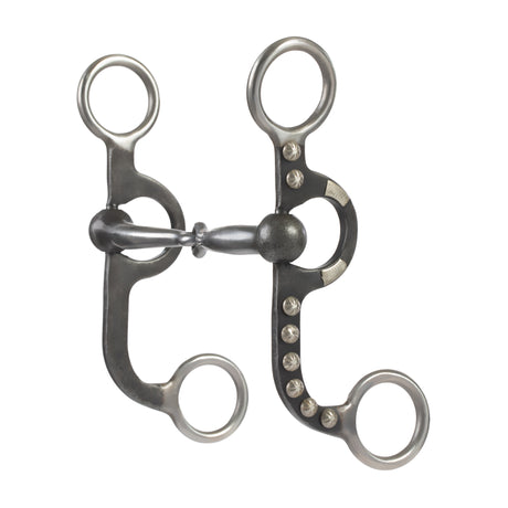 Professional Argentine Bit, 5" Sweet Iron Polished Snaffle Mouth with Copper Inlay