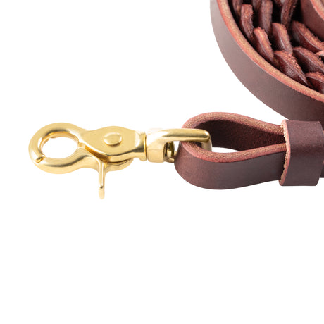 Burgundy Classic 3-Plait Roping Rein, 5/8"