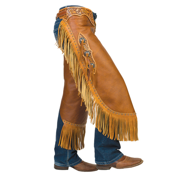 Pull-Up Fashion Chinks with Floral Yoke Set