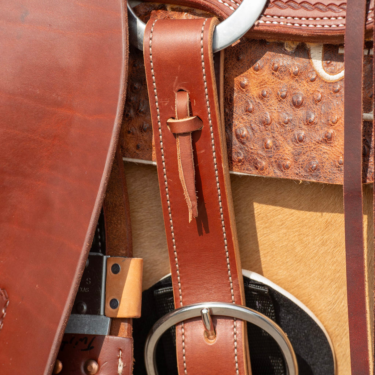 Doubled and Stitched Off Billet, Brown, 1-3/4"x39"