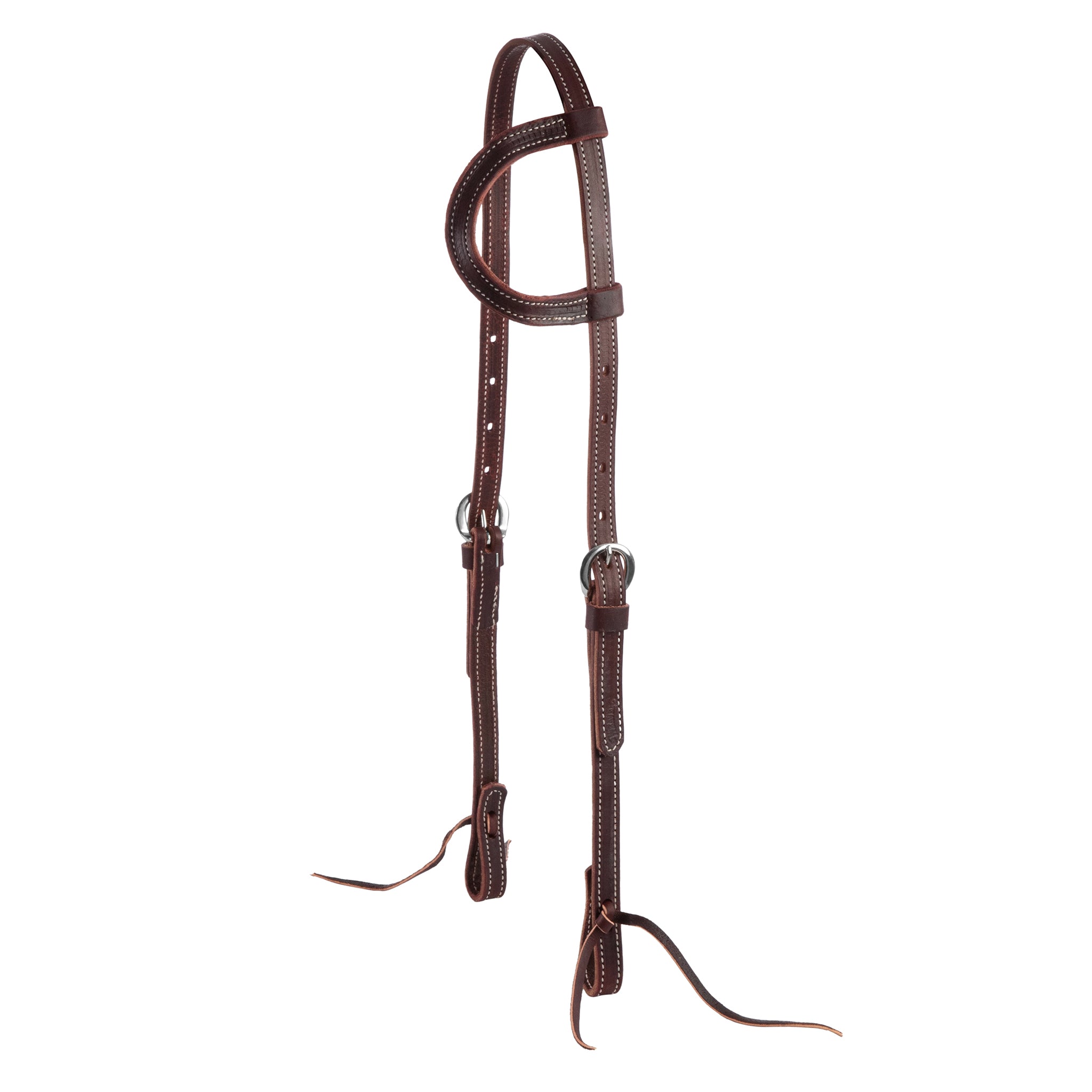 Weaver Equine Latigo Leather Sliding Ear Headstall - Thumbnail 4