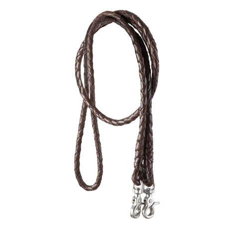 Round Braided Latigo Roper Rein, 3/8" x 8