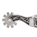 Ladies' Western Spurs with Engraving and Black Accents