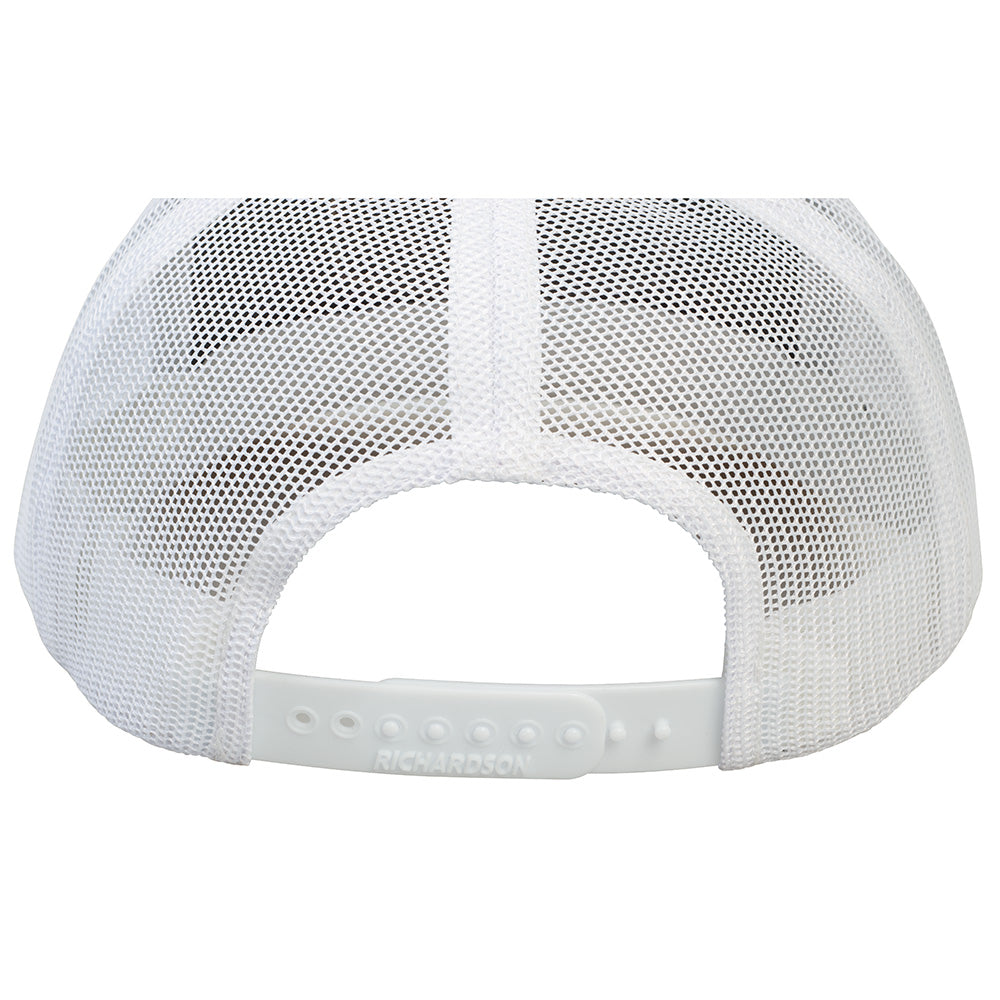 Weaver Leather Cap Engraved Leather Patch Black with White