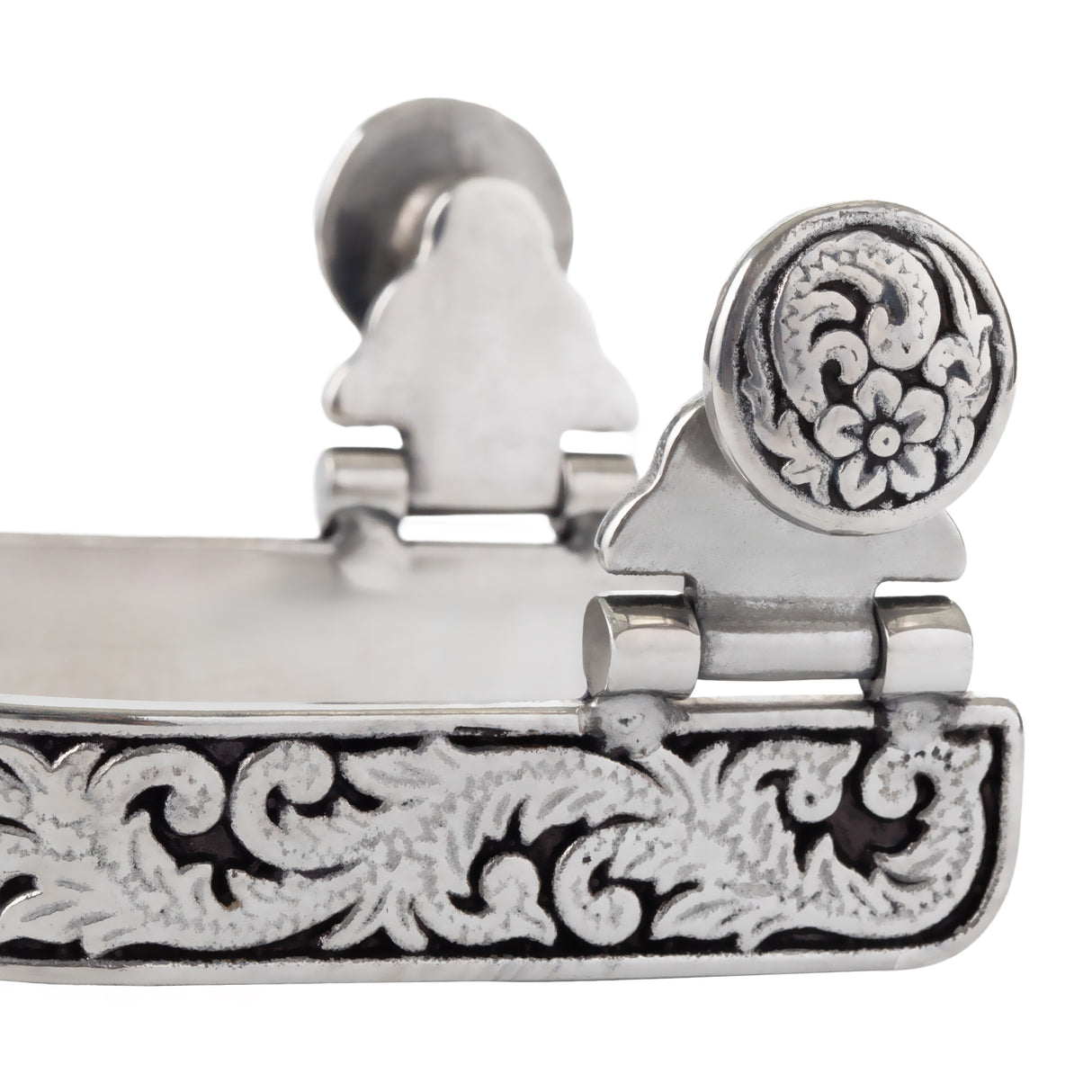 Ladies' Western Spurs with Engraving and Black Accents