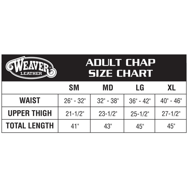 Shotgun Full Grain Leather Work Chaps Weaver Equine