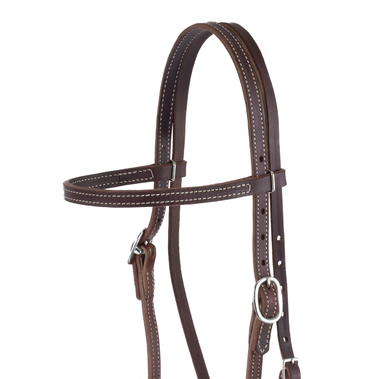 Browband Bridle with Double Cheek Buckles, Chicago Screw