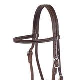 Browband Bridle with Double Cheek Buckles, Chicago Screw