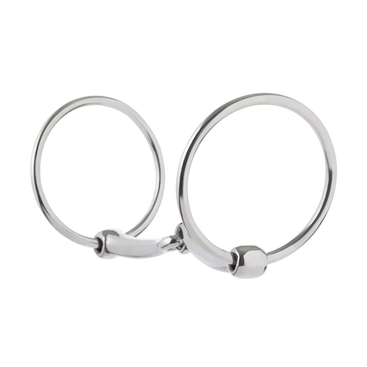 Draft Bit, 6" Snaffle Mouth, Polished Stainless Steel