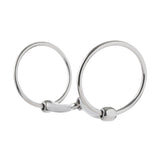 Draft Bit, 6" Snaffle Mouth, Polished Stainless Steel