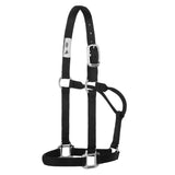 Original Non-Adjustable Nylon Halter, Chrome Plated Hardware, Average