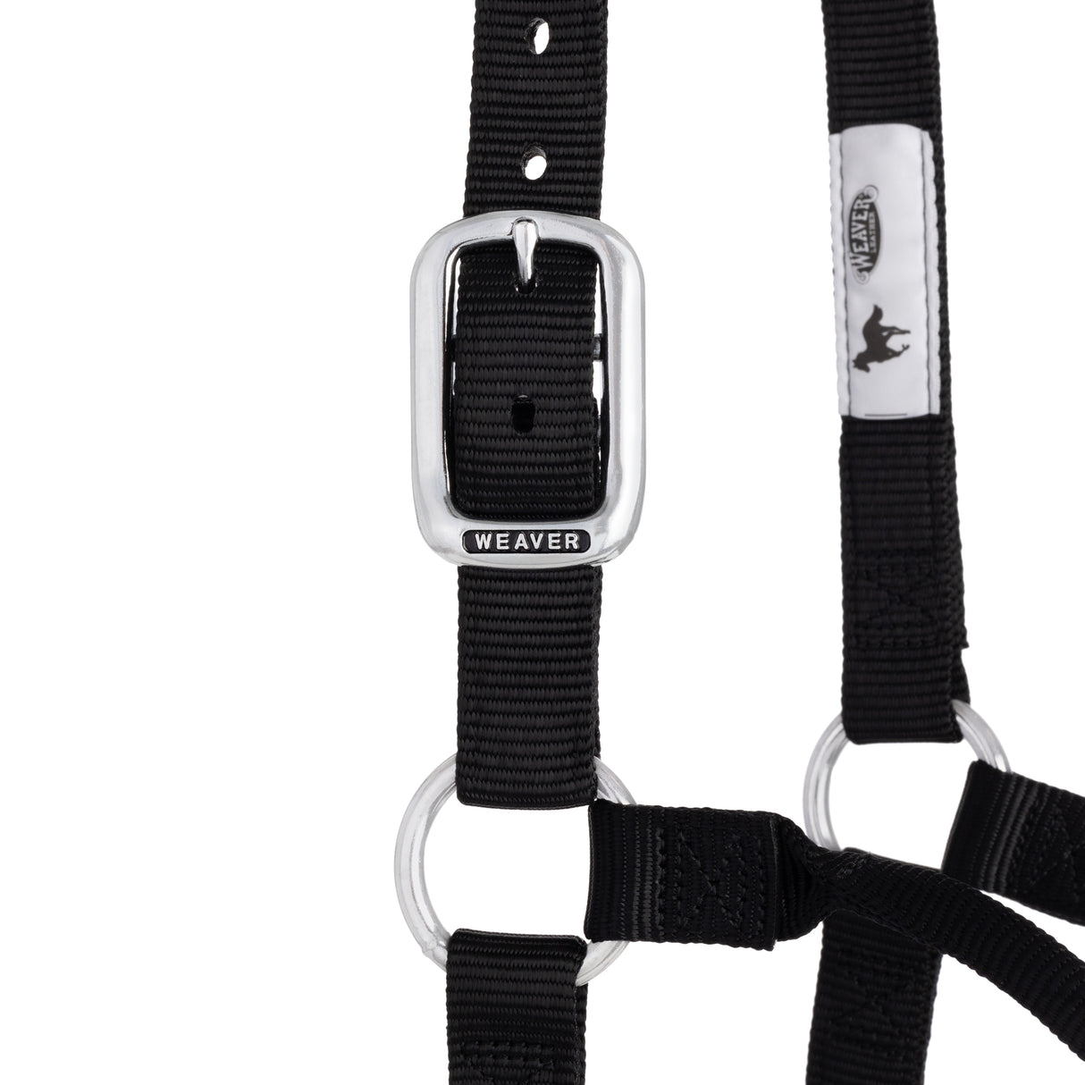Original Non-Adjustable Nylon Halter, Chrome Plated Hardware, Average