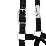 Original Non-Adjustable Nylon Halter, Chrome Plated Hardware, Average
