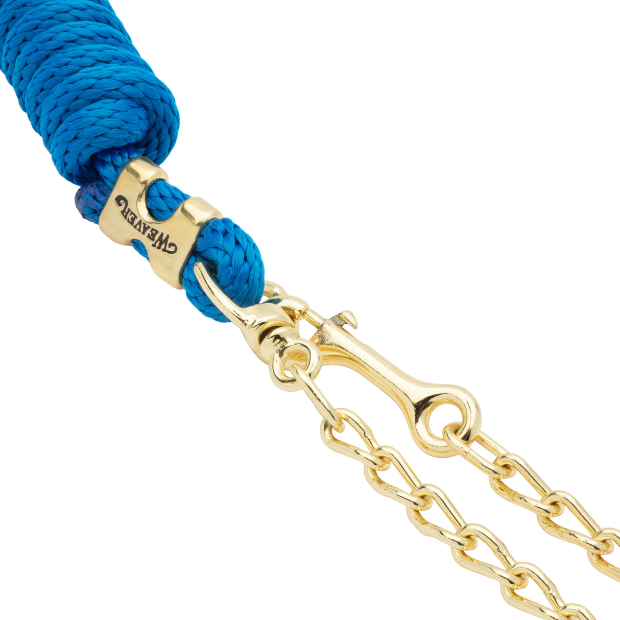 Poly Lead Rope with Brass Plated Swivel Chain