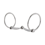 Draft Bit, 6" Snaffle Mouth, Polished Stainless Steel
