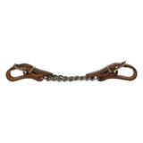 Harness Leather 4-1/4" Double Flat Link Chain Curb Strap, Sunset