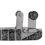 Ladies' Floral Chihuahua Spur, Brushed Stainless Steel