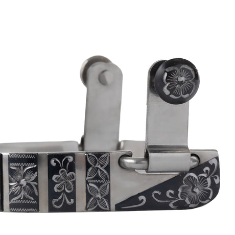 Ladies' Floral Chihuahua Spur, Brushed Stainless Steel