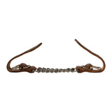 Harness Leather 4-1/4" Double Flat Link Chain Curb Strap, Sunset