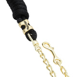 Poly Lead Rope with Brass Plated Swivel Chain