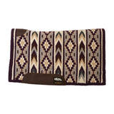 Synergy Blanket-Top Wool Felt Saddle Pad in Brown, Turquoise, Black, Purple Southwestern Patterns