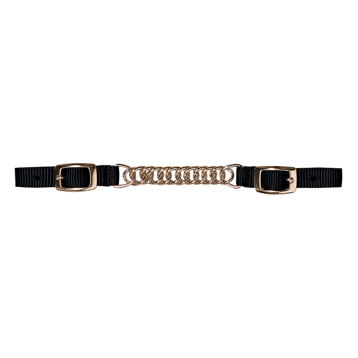 Nylon Curb Strap with 4-1/2" Flat Link Chain
