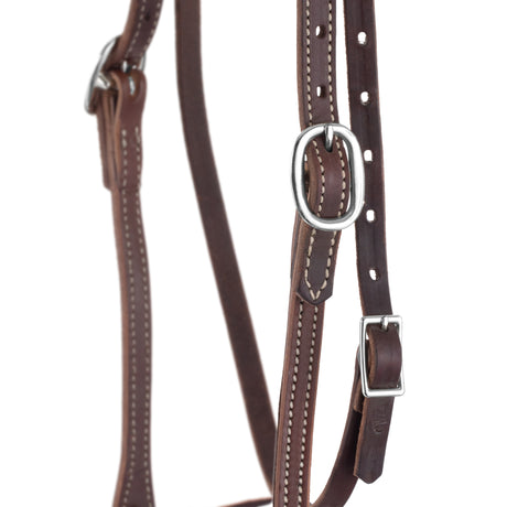 Browband Bridle with Double Cheek Buckles, Chicago Screw