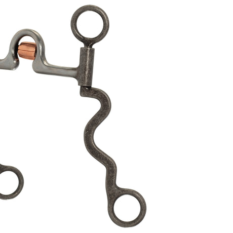 5" Sweet Iron Ported Mouth With Copper Cricket, 8-1/4" Shank Cheeks