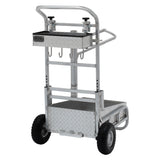 Rolling Barn Utility Cart with Saddle Rack & Grooming Basket