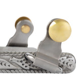 Men's Roping Spurs with Engraved Band