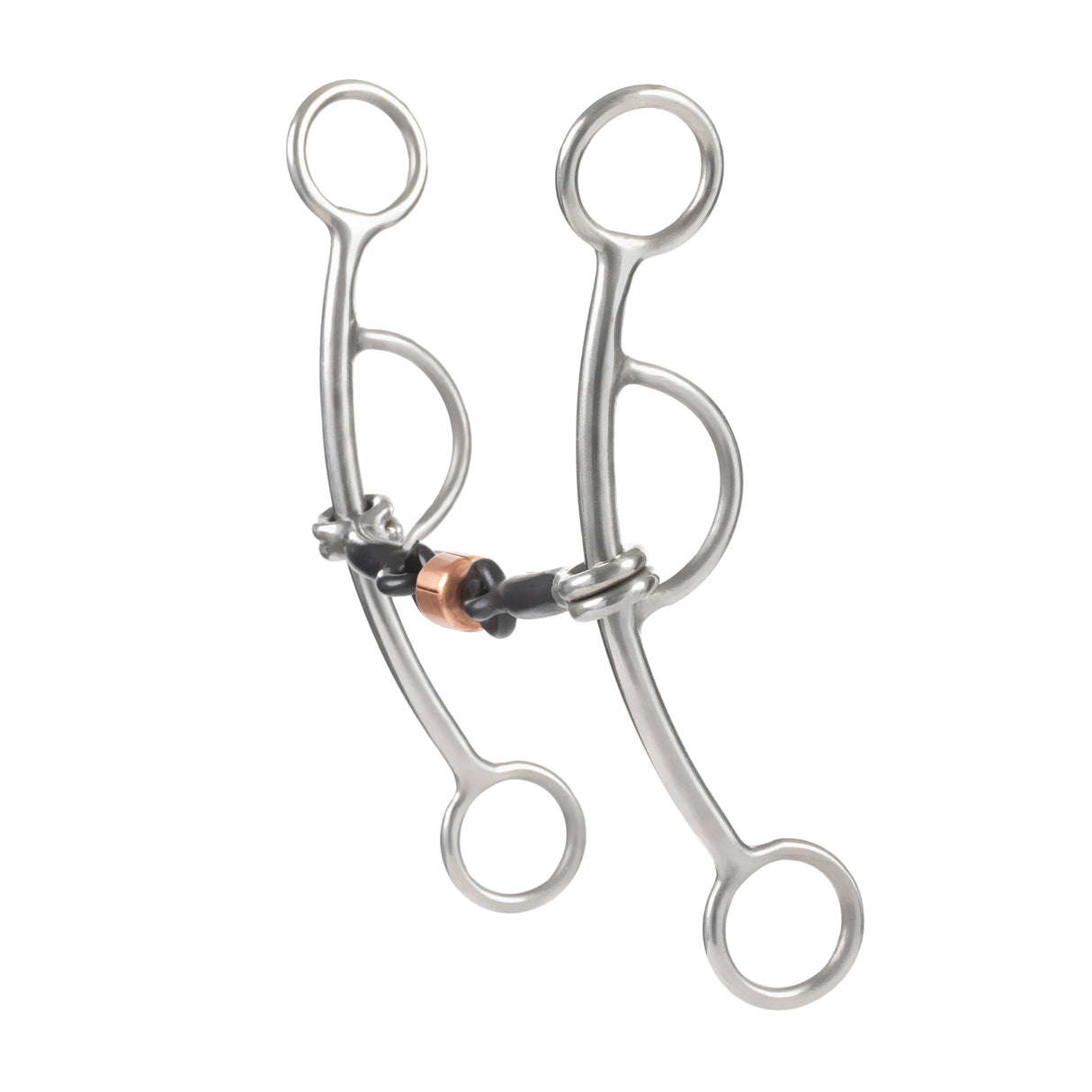 Gag Bit, 5" Sweet Iron Mouth with Copper Roller