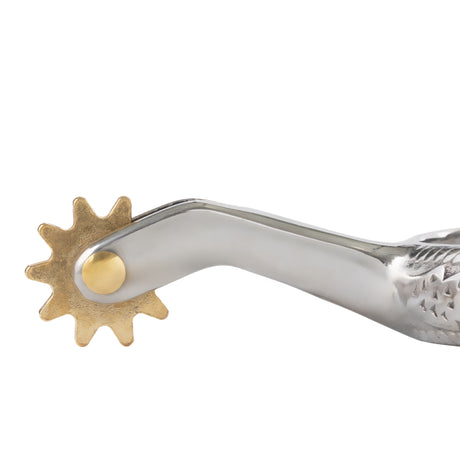 Men’s Roping Spurs with Engraved Band and 10-Point Rowel