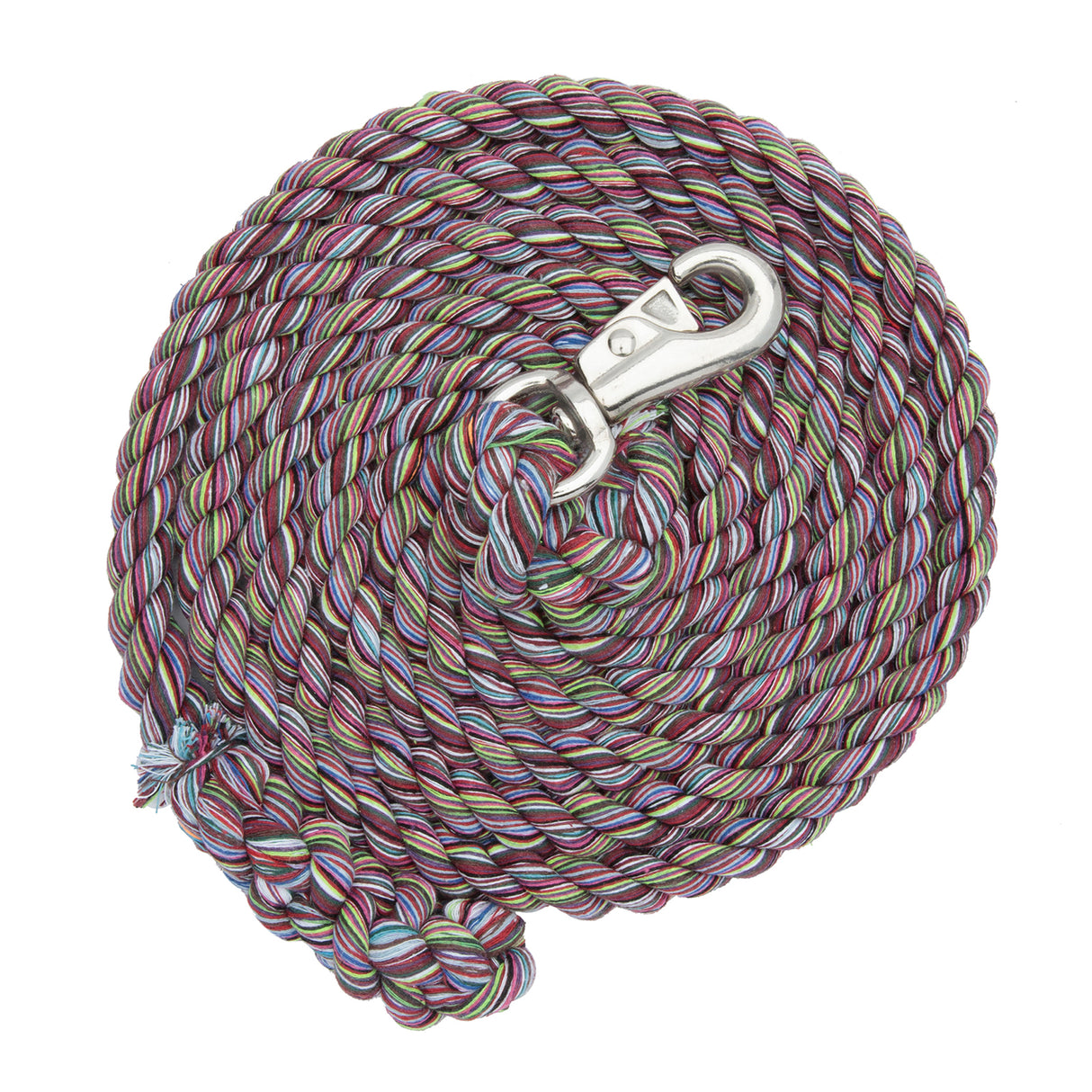 Multi-Colored Cotton Lead Rope with Nickel Plated Bull Snap