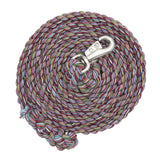 Multi-Colored Cotton Lead Rope with Nickel Plated Bull Snap