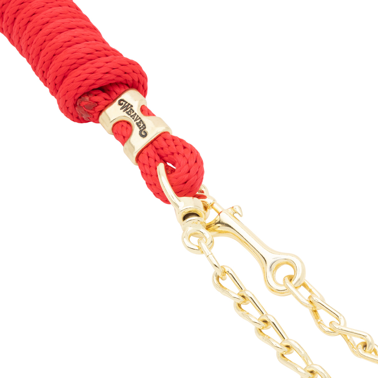 Poly Lead Rope with Brass Plated Swivel Chain