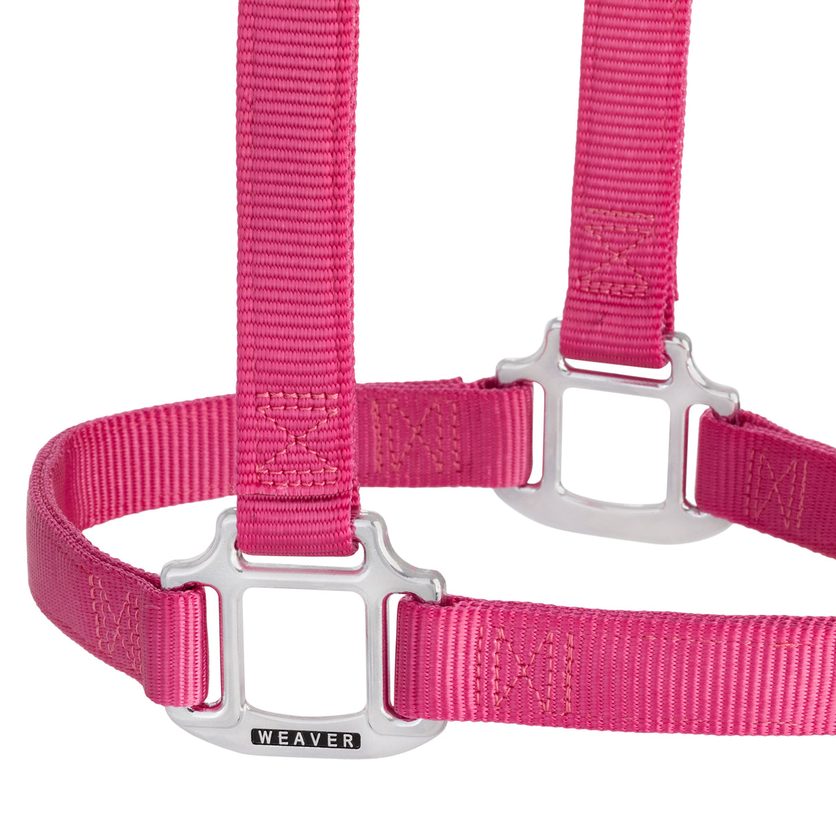 Original Non-Adjustable Nylon Halter, Chrome Plated Hardware, Average