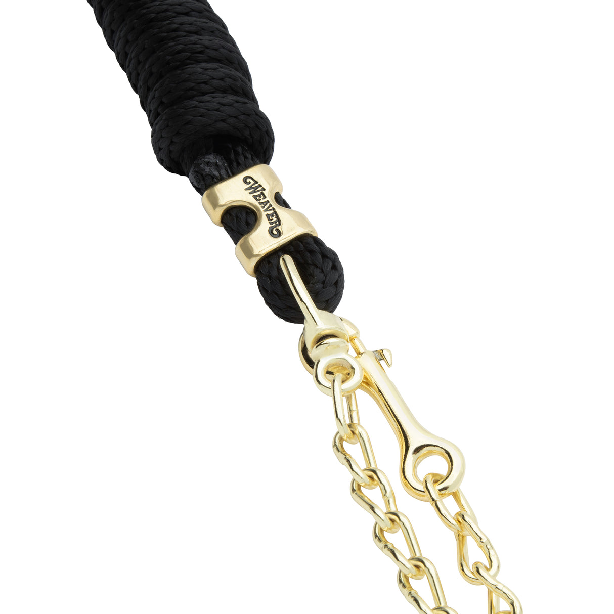 Poly Lead Rope with Brass Plated Swivel Chain