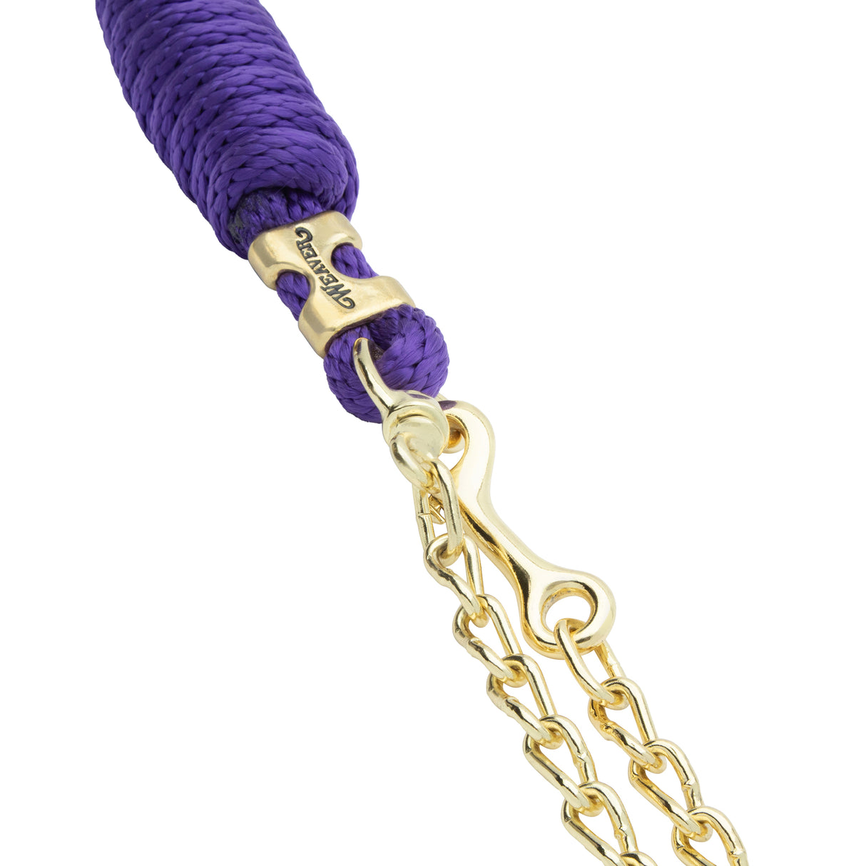 Poly Lead Rope with Brass Plated Swivel Chain