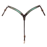 Turquoise Croc Contoured Breast Collar