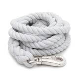 White Cotton Lead Rope with Nickel Plated Bull Snap