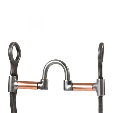 Professional Shank Bit, 5" Low Port Correction Mouth with Flat Copper Roller Bars