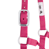 Original Non-Adjustable Nylon Halter, Chrome Plated Hardware, Average