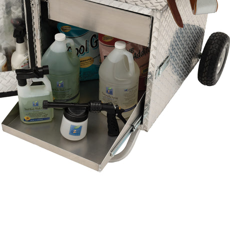 Rolling Tack Box with Saddle Rack