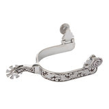 Men's Spurs with Engraved Band and Black Background