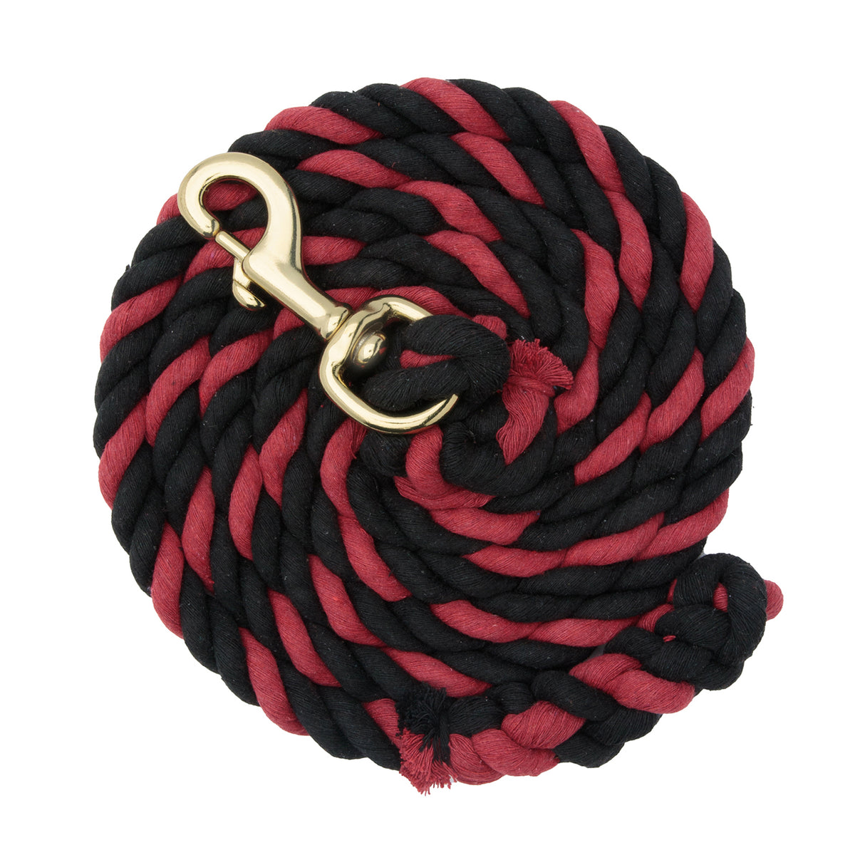 Color Cotton Lead Rope with Brass Plated 225 Snap, 5/8" x 8'