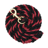 Color Cotton Lead Rope with Brass Plated 225 Snap, 5/8" x 8'