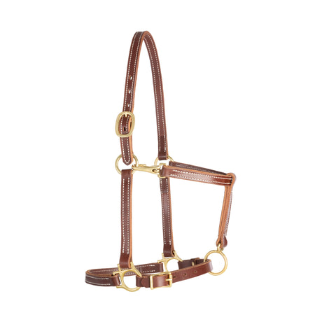 3/4" Double Stitch Adjustable Leather Halter