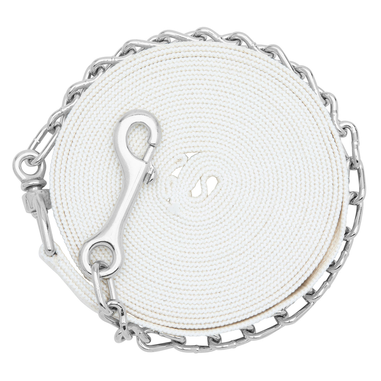 Flat Cotton Lunge Line, 1" x 27 with Chain