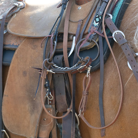 Professional Ring Snaffle Bit, 5" Twisted Curved Mouth
