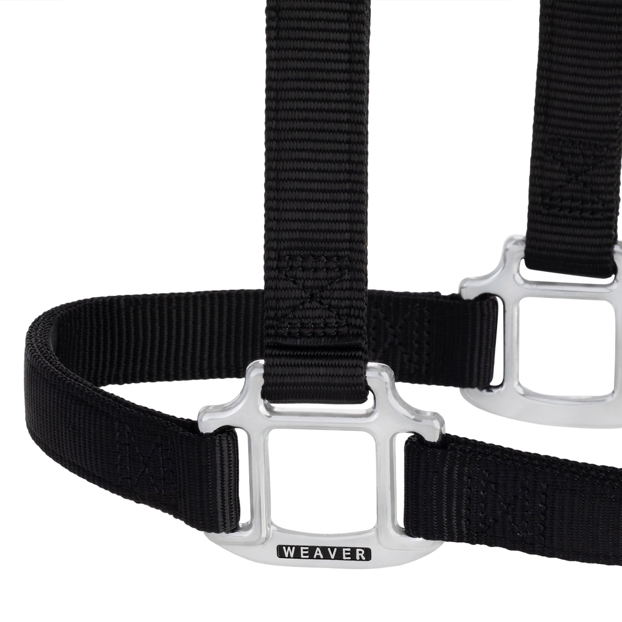 Original Non-Adjustable Nylon Halter, Chrome Plated Hardware, Average